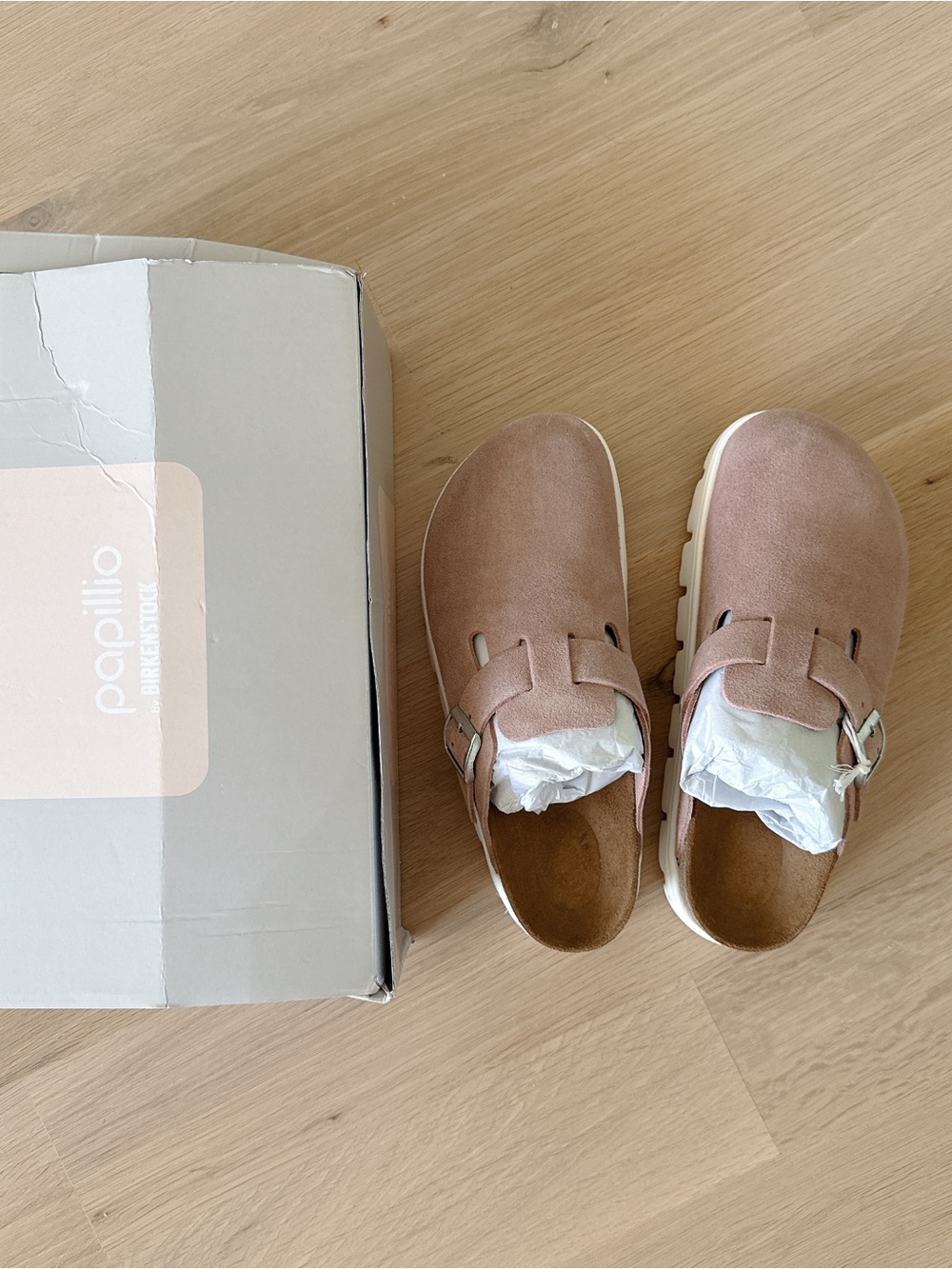NIB Birkenstock Women's Boston Chunky Suede Clogs - Picture 3 of 13